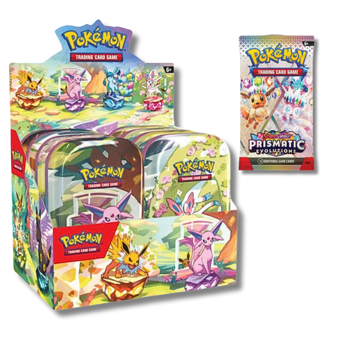 Mini Lata Pokémon Evoluciones Prismáticas | Lata TCG Coleccionable
