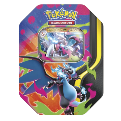 Lata Pokémon Mega Charizard X Español | Lata colección TCG