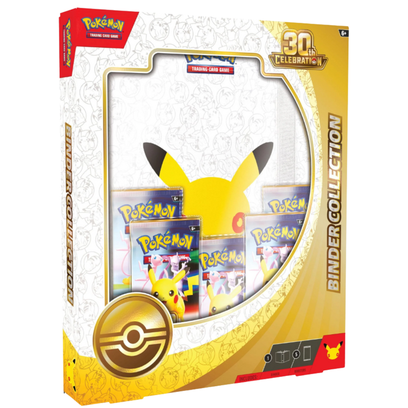 Binder Collection Pokémon 30th Celebration Inglés | Álbum + 5 Sobres Pokémon TCG