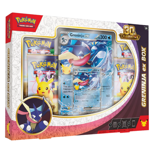 Greninja ex Box Pokémon 30th Celebration Inglés | 4 Sobres Pokémon TCG