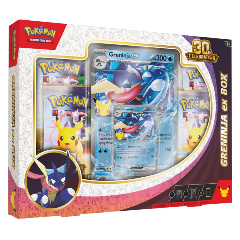 Greninja ex Box Pokémon 30th Celebration Inglés | 4 Sobres Pokémon TCG