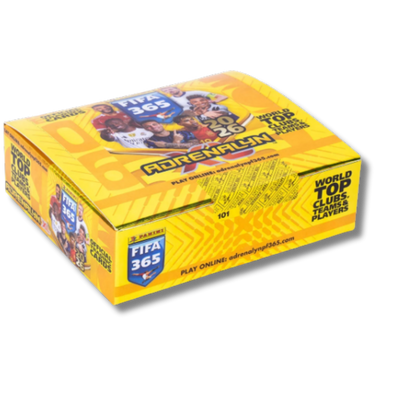 Caja de 24 sobres Adrenalyn FIFA 365 2026 TC de Panini Cromos