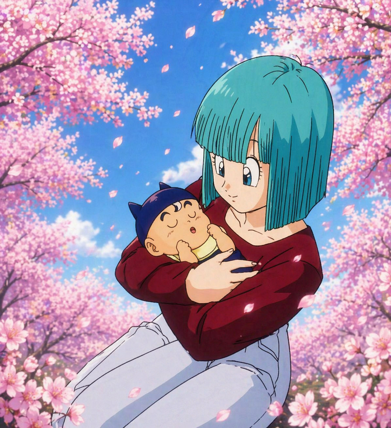 Bulma y Trunks especial día de la madre Dragon Ball tiger cards