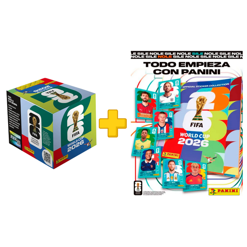 Pack de Álbum de regalo + Caja de 50 sobres FIFA World Cup 2026 Sticker - Panini Cromos