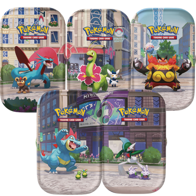 Mini Lata Pokémon Ciudad Luminalia Español | Lata TCG Coleccionable