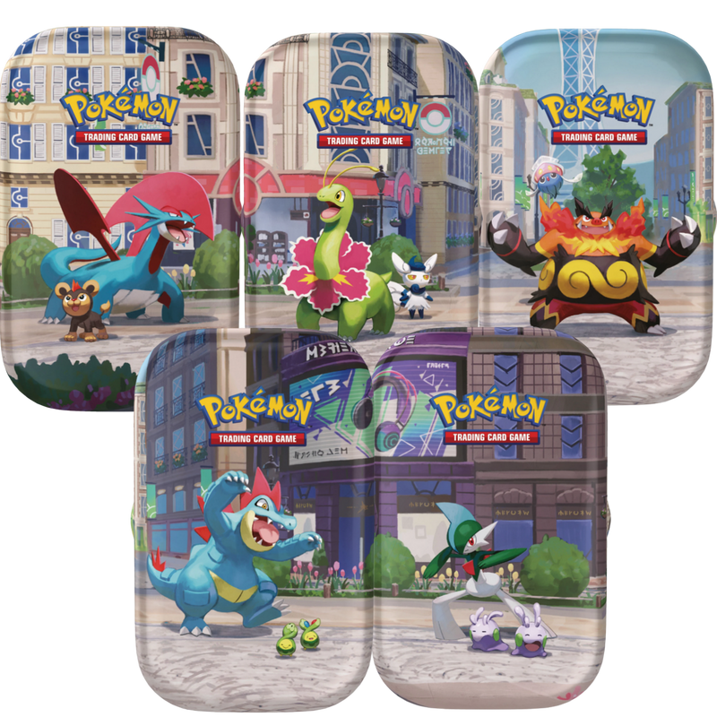Mini Lata Pokémon Ciudad Luminalia Español | Lata TCG Coleccionable