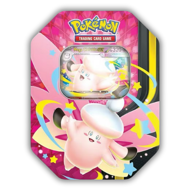 Lata Pokémon Clefable Español | Caja metálica de colección TCG