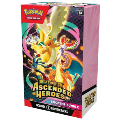 Booster Bundle Ascended Heroes Pokémon Inglés | Caja sellada 6 sobres TCG