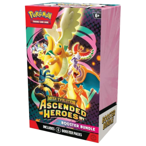 Booster Bundle Ascended Heroes Pokémon Inglés | Caja sellada 6 sobres TCG