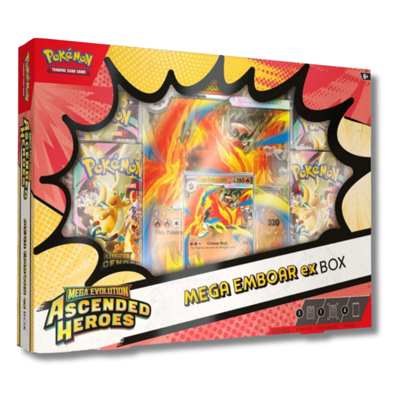 Colección Premium Mega Emboar Inglés con Póster Pokémon | Edición Especial TCG