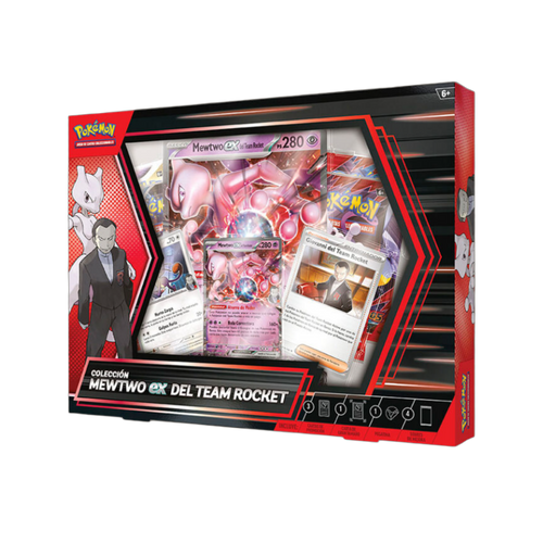 Mewtwo ex Team Rocket Pokémon Español | Caja colección TCG