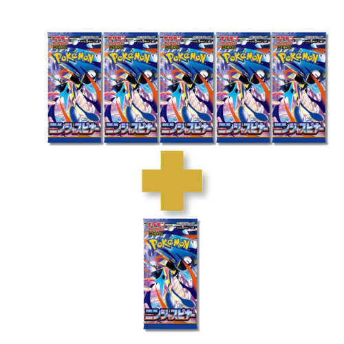 Pack de 5 sobres + 1 de regalo Pokémon Ninja Spinner M4 Japonés | 5 Cartas TCG Coleccionables